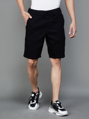 BOSSINI Solid Men Black Casual Shorts