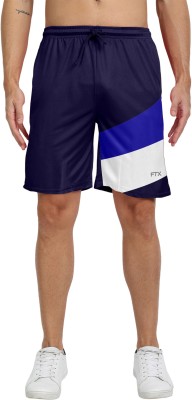 FTX Color Block Men Dark Blue Sports Shorts