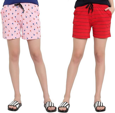 FASHA Printed Women Multicolor Basic Shorts