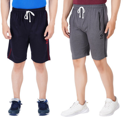 Guide Solid Men Blue, Grey Basic Shorts