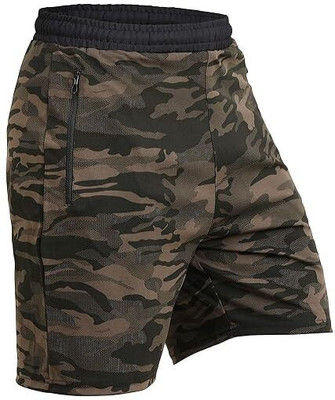 HouseOfCommon Printed Men Green Cycling Shorts