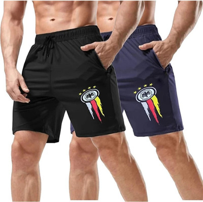 Newapparels Solid Men Black, Blue Casual Shorts