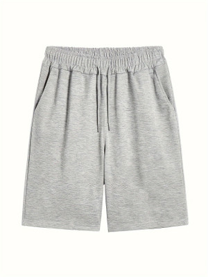 Dockstreet Solid Men Grey Casual Shorts