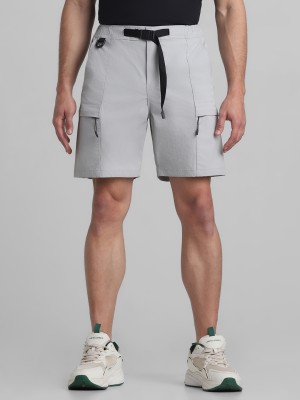 JACK & JONES Solid Men Grey Basic Shorts