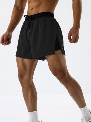 CULISH Solid Men Grey Gym Shorts
