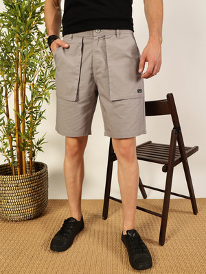 Thomas Scott Solid Men Grey Regular Shorts