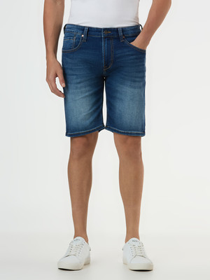 Pepe Jeans Solid Men Blue Denim Shorts