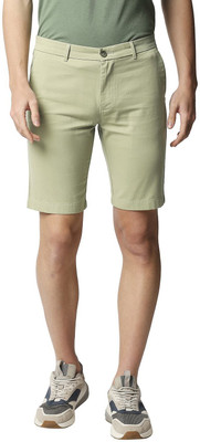 BASICS Solid Men Green Regular Shorts