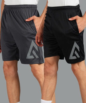 Adrenex Solid Men Multicolor Running Shorts