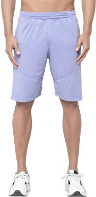 RKOVER Solid Men Purple Sports Shorts