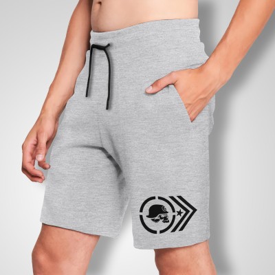 MOWA Printed Men Grey Regular Shorts