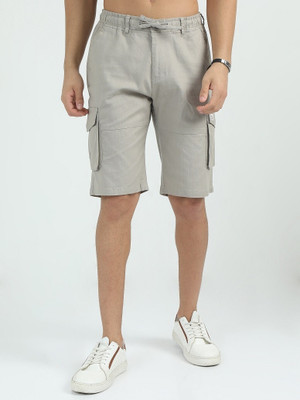 Bellaciao Clothings Co Solid Men Grey Cargo Shorts