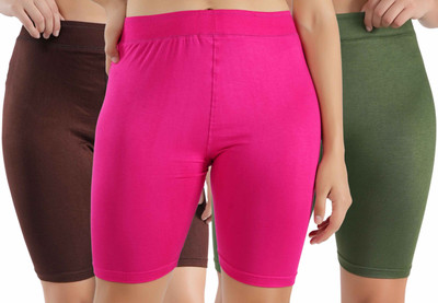 Florafit Solid Women Multicolor Cycling Shorts