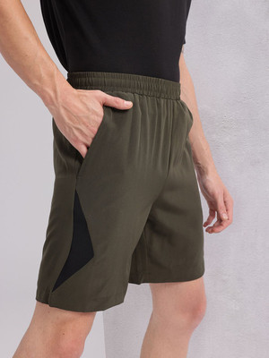 HRX by Hrithik Roshan Striped Men Green Regular Shorts
