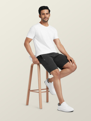 XYXX Solid Men Grey Regular Shorts