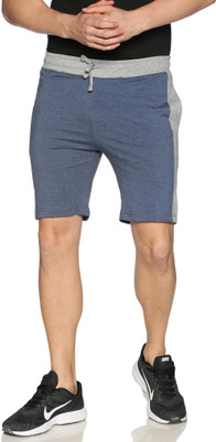 Dollar Solid Men Blue, Grey Bermuda Shorts