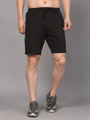 NEXGEN CLUB Solid Men Black Gym Shorts
