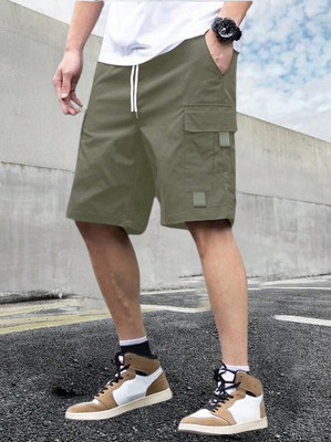 Blue dove Solid Men Green Cargo Shorts