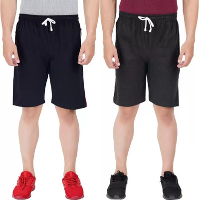 Wrodss Solid Men Multicolor Basic Shorts