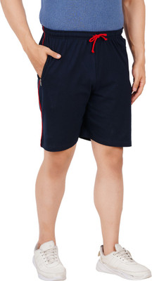 CHECKERSBAY Solid Men Dark Blue Regular Shorts