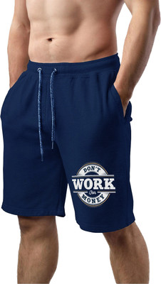HOTFITS Solid Men Blue Basic Shorts