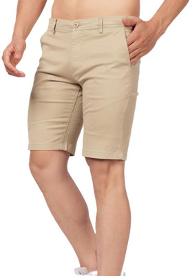 LOOM FASHION Solid Men Denim Brown Denim Shorts