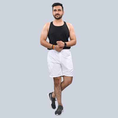 Xenxes Solid Men White Regular Shorts