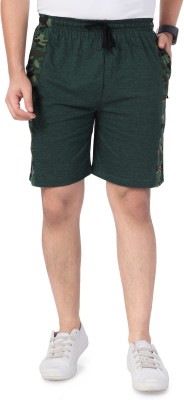 NEO GARMENTS Military Camouflage Men Dark Green, Multicolor Regular Shorts, Gym Shorts, Basic Shorts, Casual Shorts