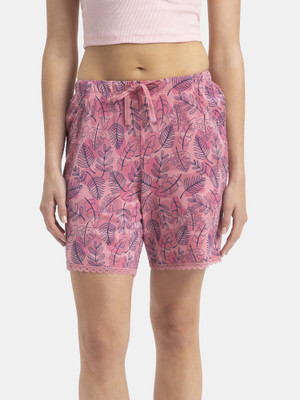 JOCKEY Printed Women Pink Regular Shorts