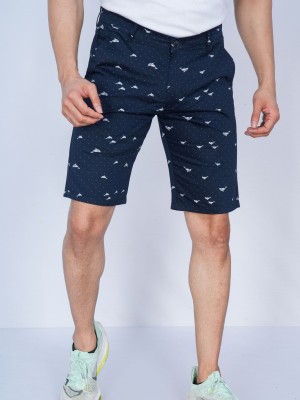 joyus Printed Men Blue Regular Shorts