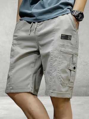 TYRELL Solid Men Grey Cargo Shorts