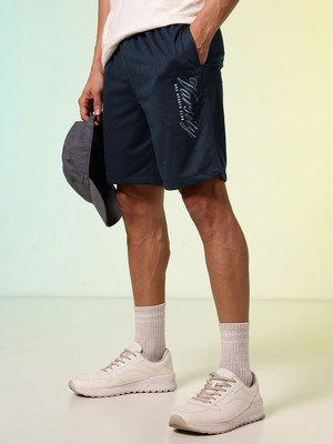 HRX by Hrithik Roshan Solid Men Blue Regular Shorts
