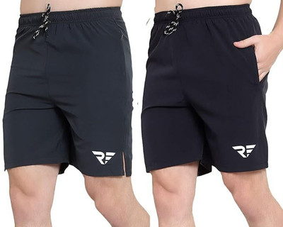 RED-FOST Solid Men Blue, Green Sports Shorts