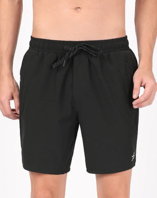 JOCKEY Solid Men Black Sports Shorts