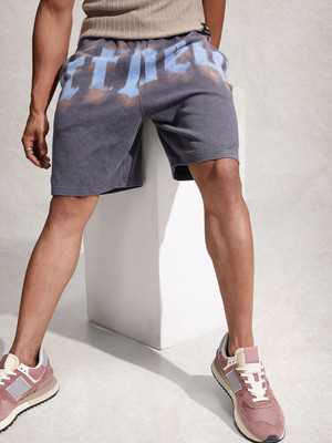 WROGN Printed Men Grey Regular Shorts