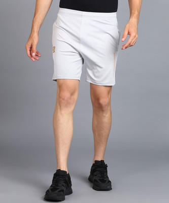 Moda Rapido Solid Men Silver Sports Shorts