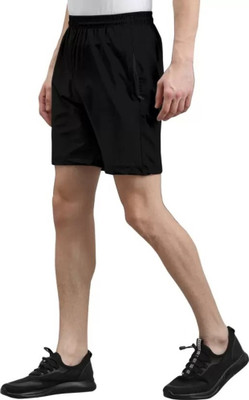 Bokaro Solid Men Black Basic Shorts