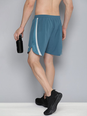 HRX by Hrithik Roshan Striped Men Dark Green Sports Shorts
