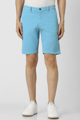 VAN HEUSEN Solid Men Blue Regular Shorts