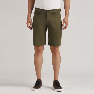 Pepe Jeans Solid Men Green Denim Shorts