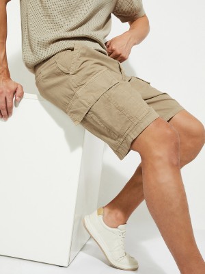 MAX Solid Men Brown Casual Shorts