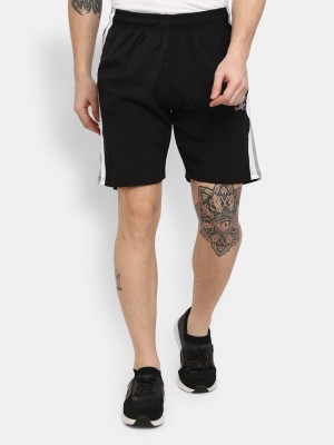 V-MART Solid Men Black, Black Sports Shorts