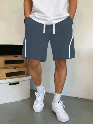 CULISH Striped Men Black Regular Shorts, Basic Shorts