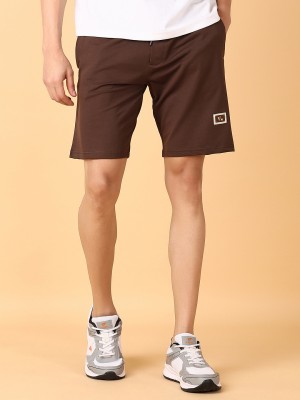 V-MART Solid Men Brown Regular Shorts