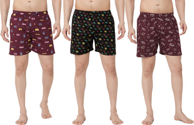 Anlon Printed Men Multicolor Beach Shorts