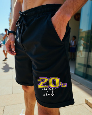Mad Over Print Printed Men Black Casual Shorts