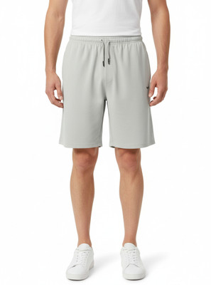 VOMAZO Solid Men Grey Basic Shorts