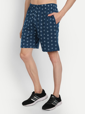 Zeffit Printed Men Blue Bermuda Shorts