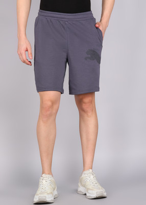PUMA Solid Men Grey Sports Shorts