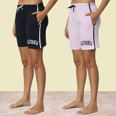 ZEPPI Solid Women Multicolor Casual Shorts